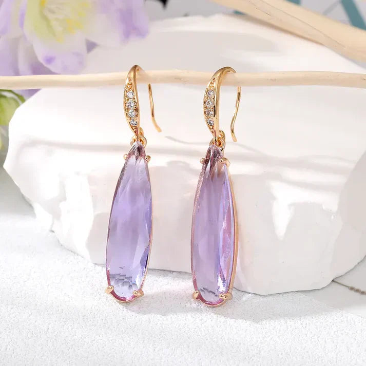 Amethyst Hue Dangle Earrings