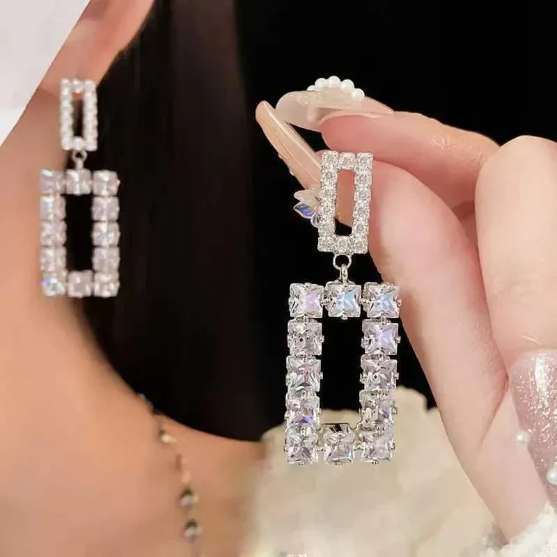 Dazzling Crystal Cluster Earrings