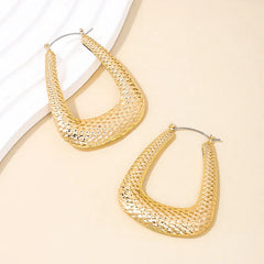 Hollow Alloy Dangle Earrings