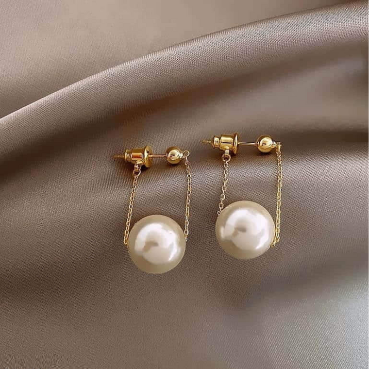 Pearl Chandelier Chain Earrings